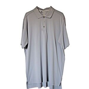 Adidas Golf Adizero Men Grey Polo Shirt Sz 2XL